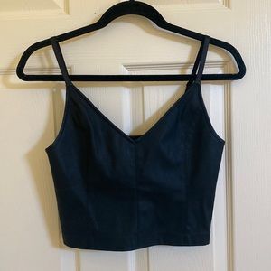 Leather Crop Top